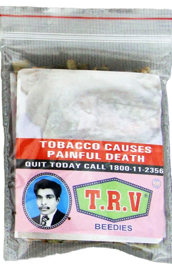 T.R.V Beedies in a clear zip pouch